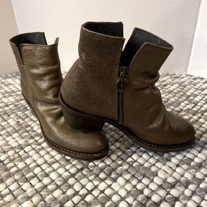 Fiorentini +Baker M-elf metallic leather boots. Made in Italy.